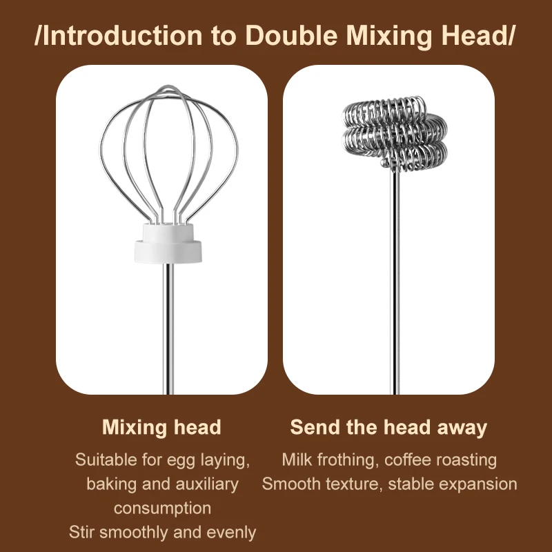 Egg Beater Electric Kitchen Household Small Cream Mixer USB Charging Egg White Whisk Baking Shop Mini Mixer Milk Foam Handheld