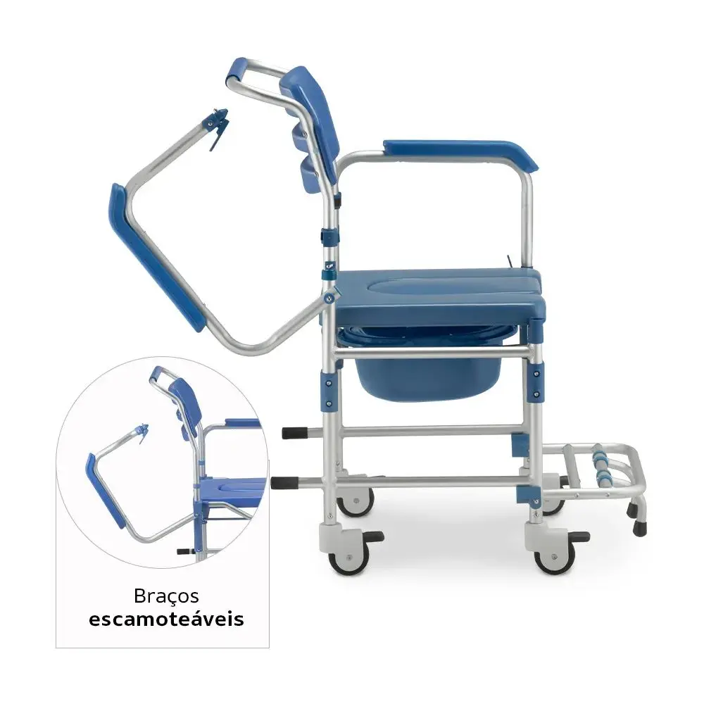 كرسي استحمام قابل للطي من الألومنيوم الأكثر مبيعًا في عام 2024، دوران 360 درجة، مناسب لكبار السن، مناسب لتحريك كرسي المرحاض