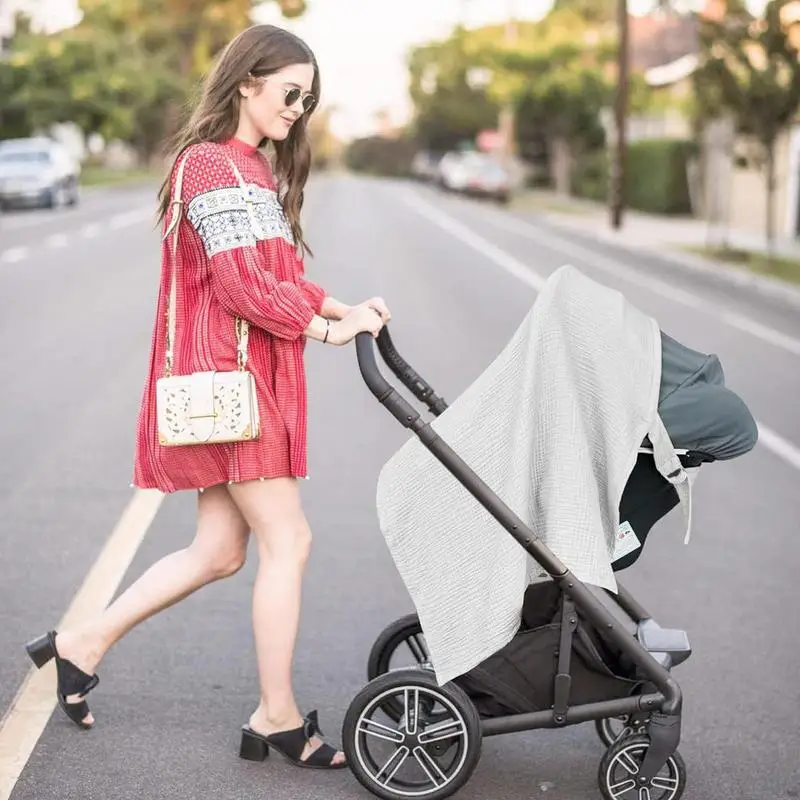 أغطية الرضاعة الطبيعية للنساء، غطاء ناعم للرضاعة مع طوق مستلزمات الرضاعة الطبيعية، ملحقات مقعد السيارة الآمن للأطفال #4