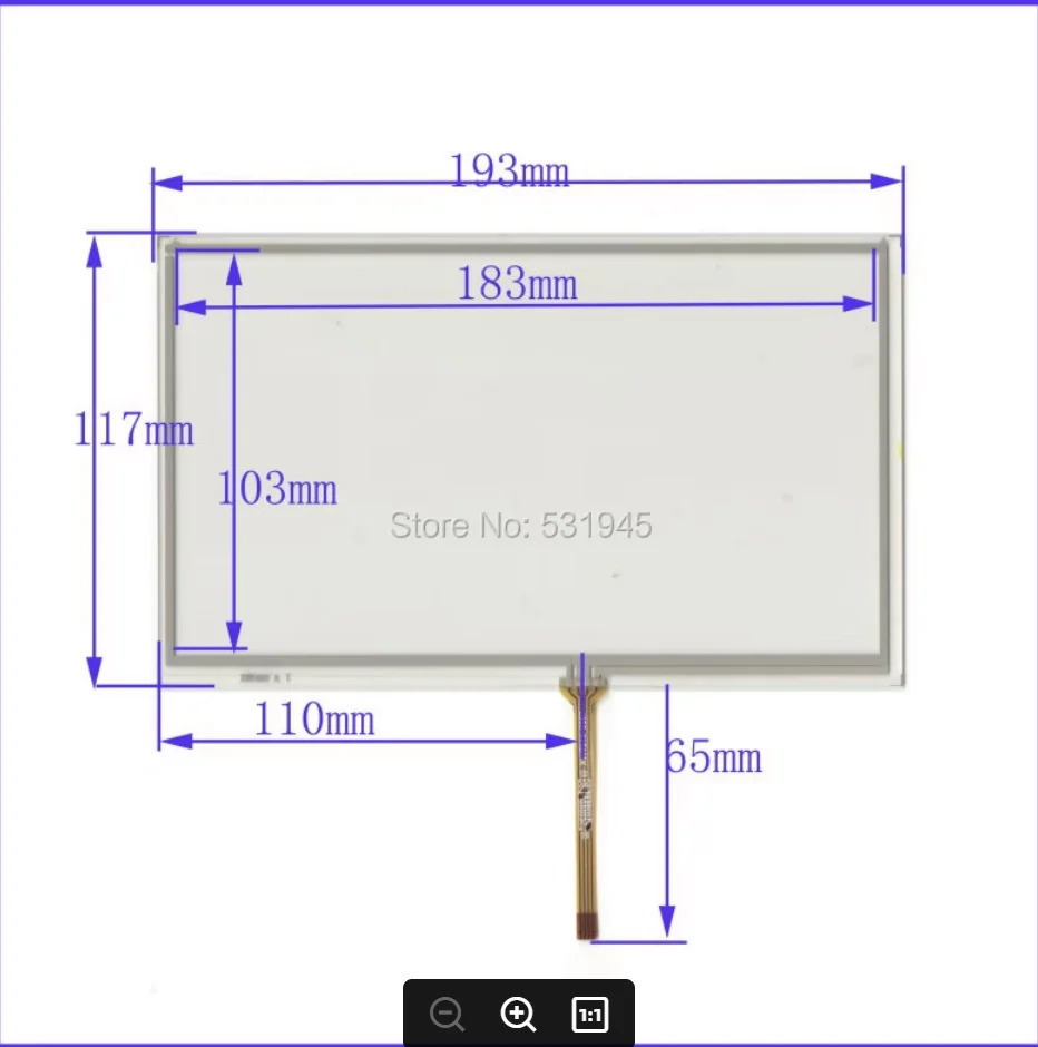ZhiYuSun HLD-TP-2133 this is compatible  touch screens 8 inch 4 lines touch screen  HLDTP2133 screen     GLASS  193mm*117mm