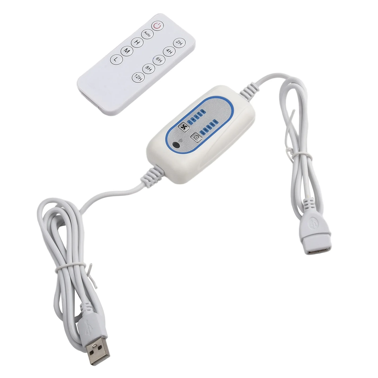 Remote Control For USB Timer Switch with 4 Adjustable Speeds Designed for For USB Fans and LED Lights 2m Extension Cable