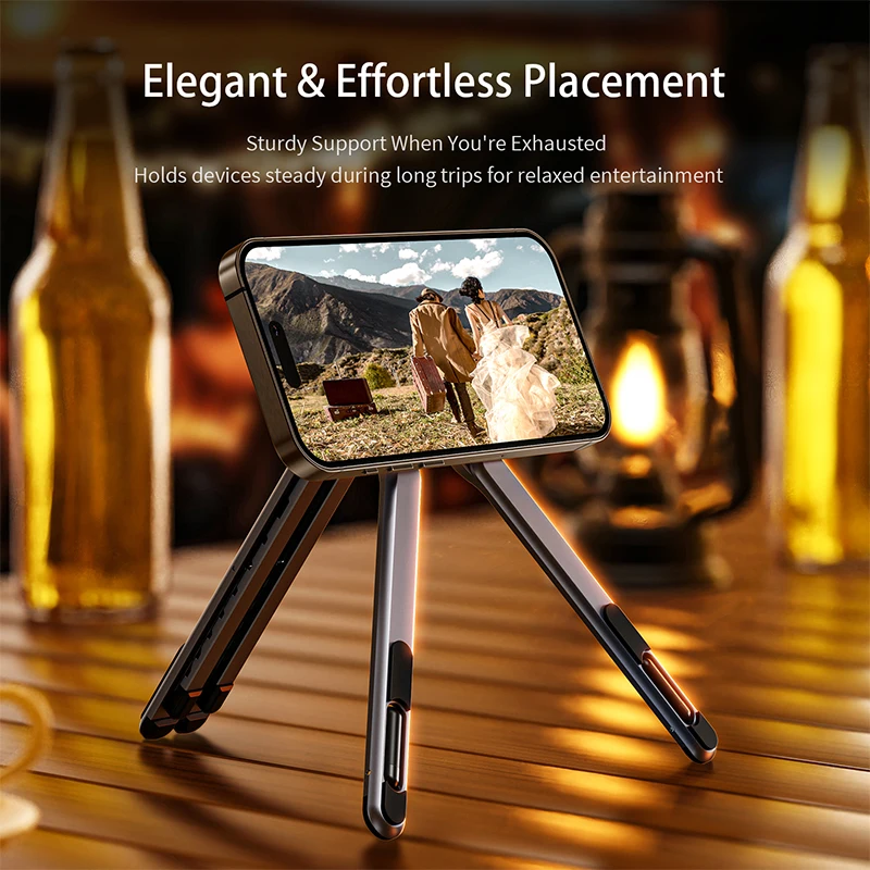 

Mobile Phone Magnetic Metal Folding Stand for Magsafe Laptop Stand Portable Tablet Stand iPad Desktop Stand