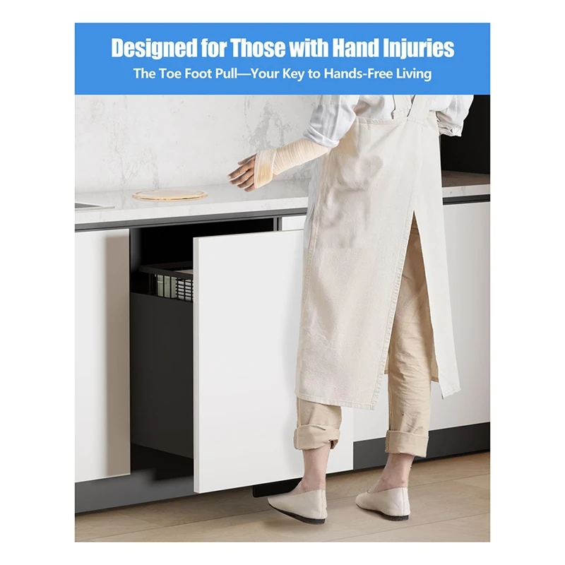 PORK-ножка шкафа для ящика мусора, ножка шкафа для мусора, бесконтактный дизайн без помощи рук для полной накладки двери шкафа