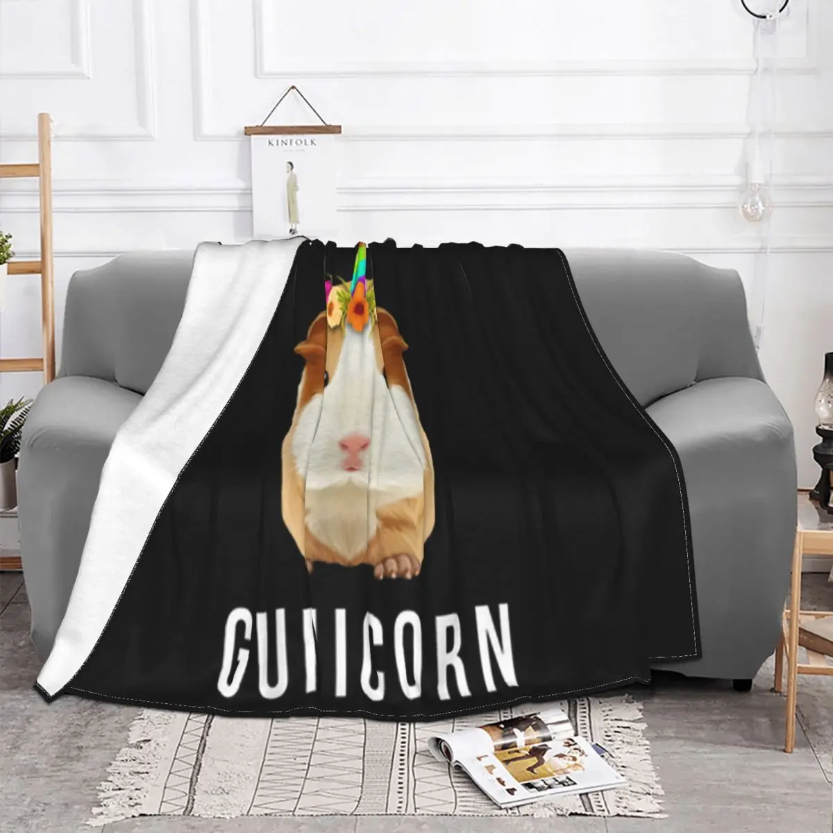 Funny Guinea Pig Guinicorn Costume Gift Clothing Accessories Classic Fashion Customiz Throw Blanket