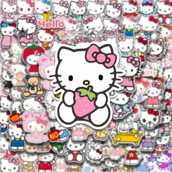 10/30/50pcs Cute Sanrio Hello Kitty Aesthetic Stickers Decal DIY Laptop Album Scrapbook Phone Kawaii Decoration Sticker Kids Toy