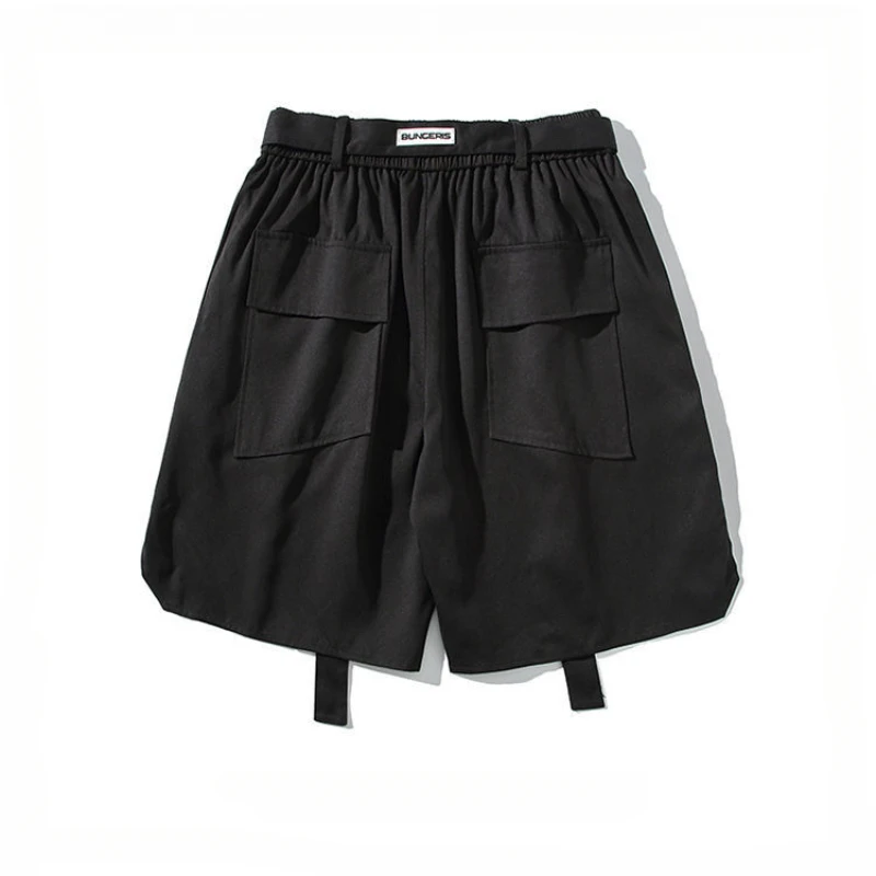 EBAIHUI Summer Men's Shorts Solid Color Casual Male Sports Pants Retro Ribbon Design Man Clothing