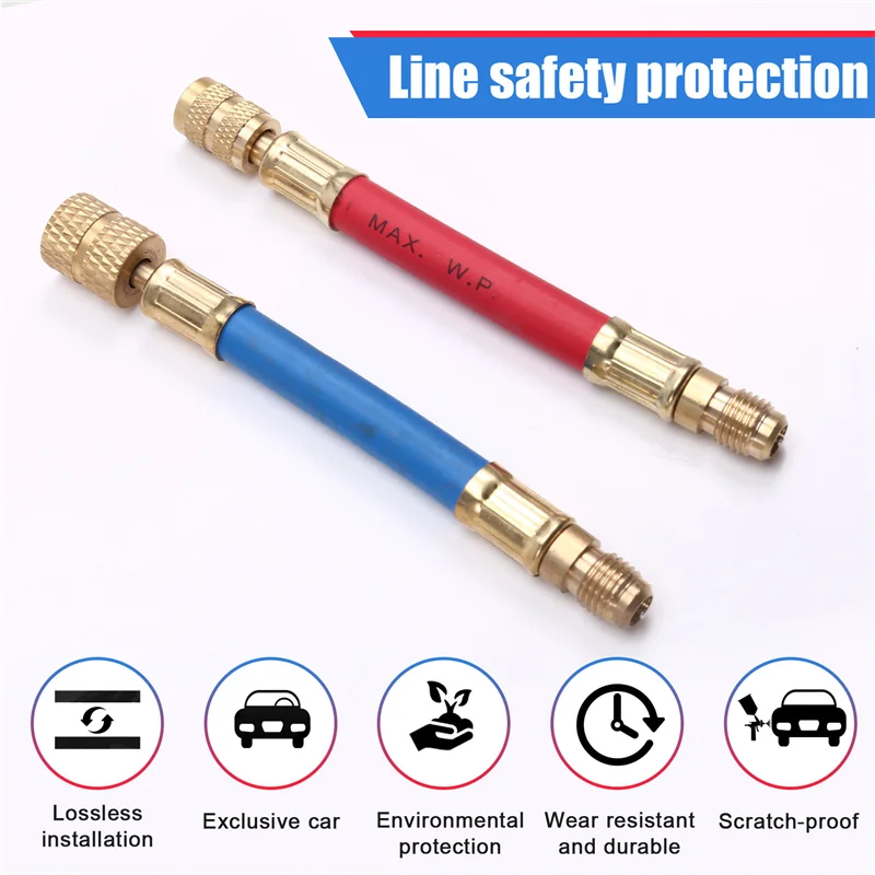 

A03Z-8Pcs Car Air Conditioner Refrigeration R134A R12 Multi Purpose Converting Adapter Air Condition Adapters Connector
