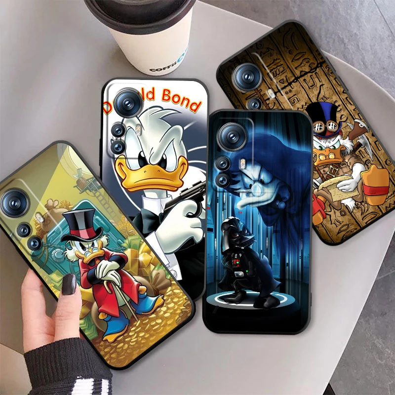 Disney Cartoon Donald Duck For Xiaomi Mi 13T 13 12T 12 11T 11i 11 A3 10T 10 9 Pro Lite Ultra 5G Black Back Phone Case