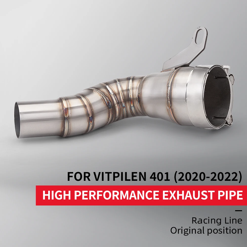 

Husqvarna 401 125 250 Svartpilen Vitpilen 2020-2022 Elbow Motorcycle Muffler Slip-On Middle Link Pipe for Enhanced Perf