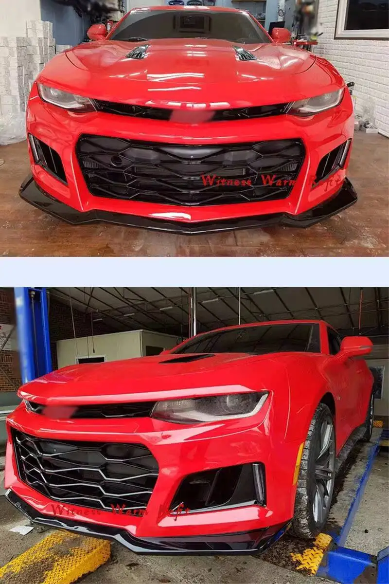 Pare-chocs avant peints en PP de haute qualité, grilles de course, jupes latérales, tablier, diffuseur arrière, kit de carrosserie pour Chevrolet Camaro, 2016, 17, 18