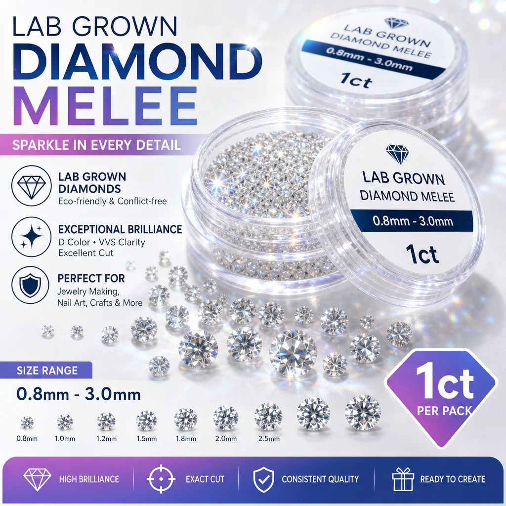Lab Diamonds D VVS1 Factory Price Top Melee Lab Grown Diamonds VVS-VS Loose Diamond Wholesale