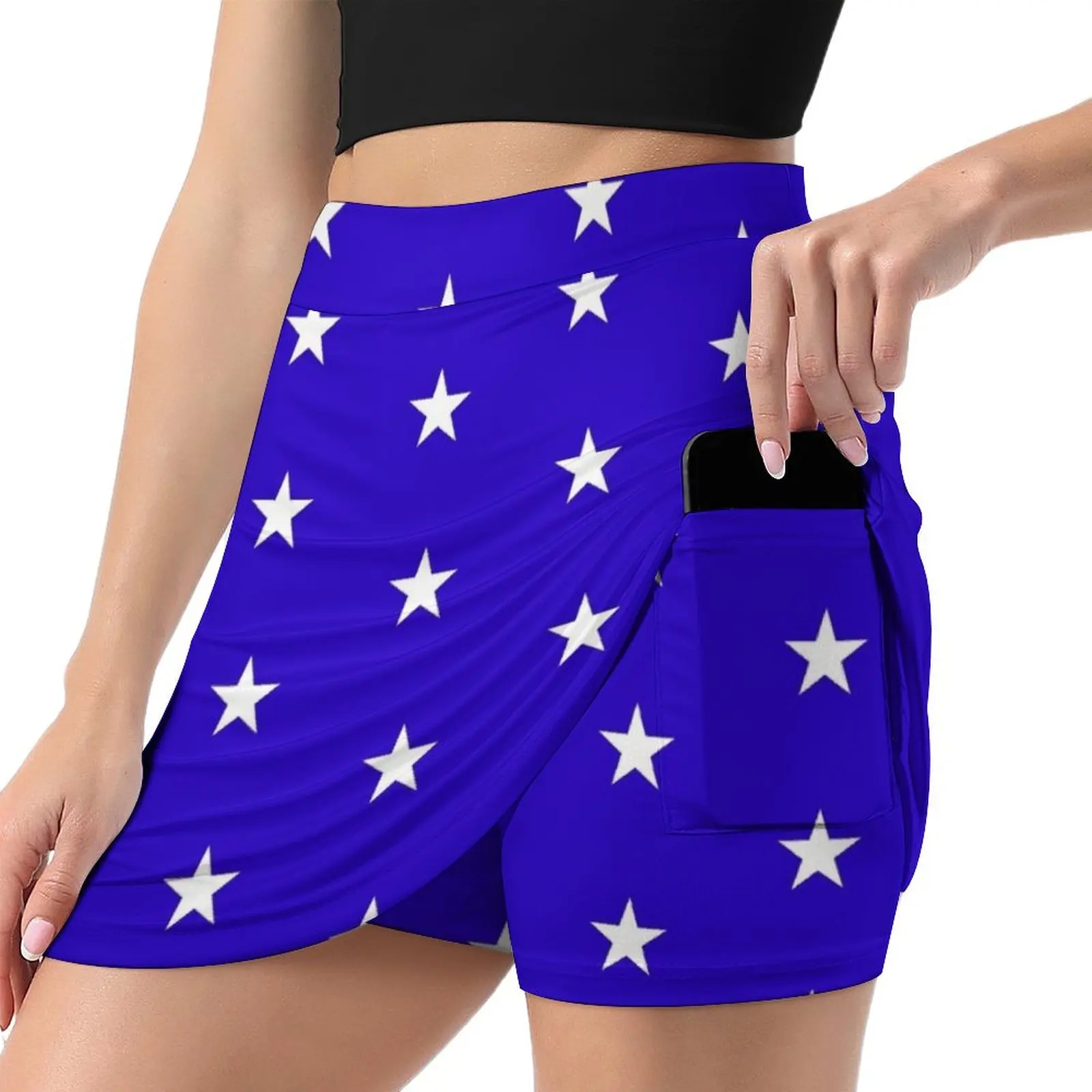 Wonder Stars on Blue Mini Skirt Skirt pants women's clothing summer 2025 novelties 90s aesthetic