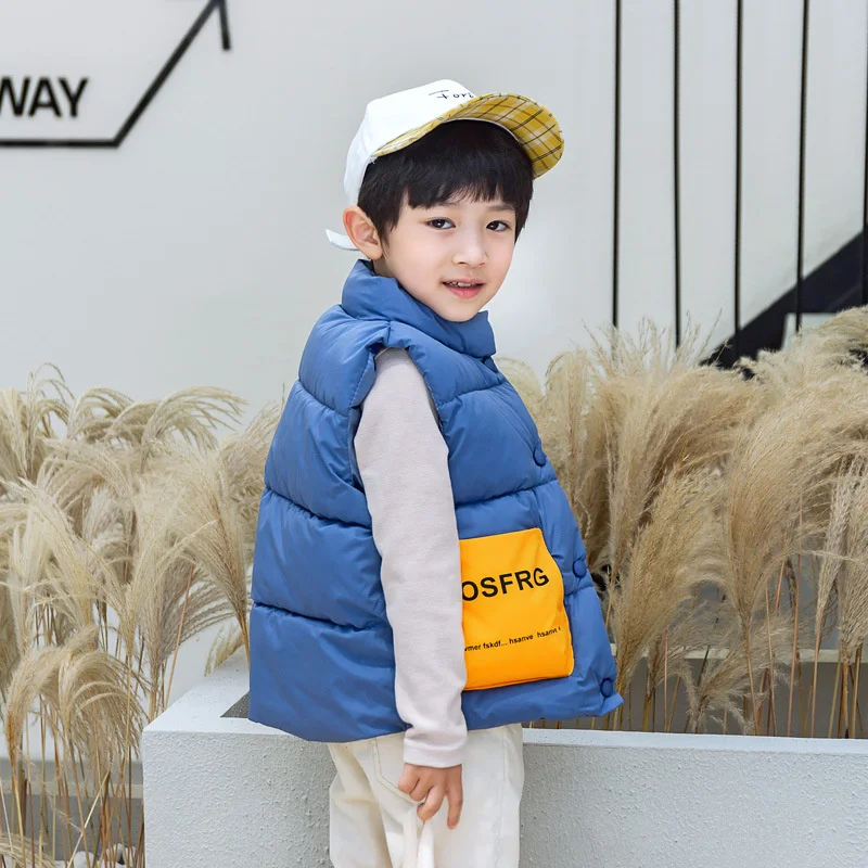 Fashion Boys Girls Warm Vests Coats Autumn Winter New Children Down Waistcoat Kids Clothing Thicken Down Vests Jackets 3-8 Years