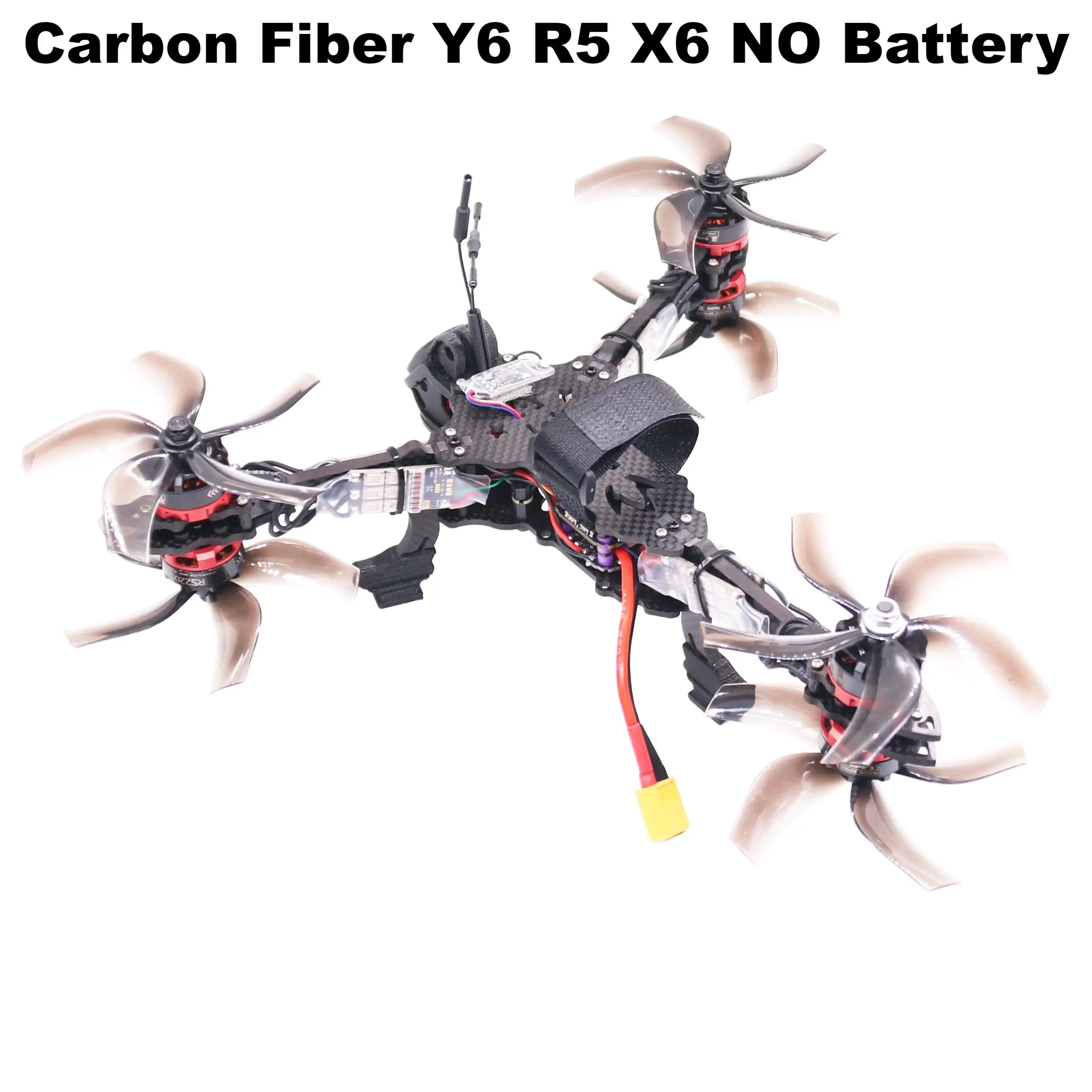 إطار طائرة بدون طيار B-CUBE Y6R5 مقاس 5 بوصات من ألياف الكربون للسباقات والطيران الحر مع وحدة تحكم طيران INAV Beatflight F722 NOXE Ardupilot