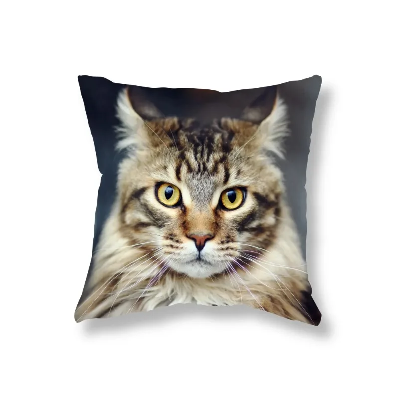 Cute Kitten Animal Pillowcase Car Living Room Sofa Cushion Cover Luxury Home Decoration Pillowcase