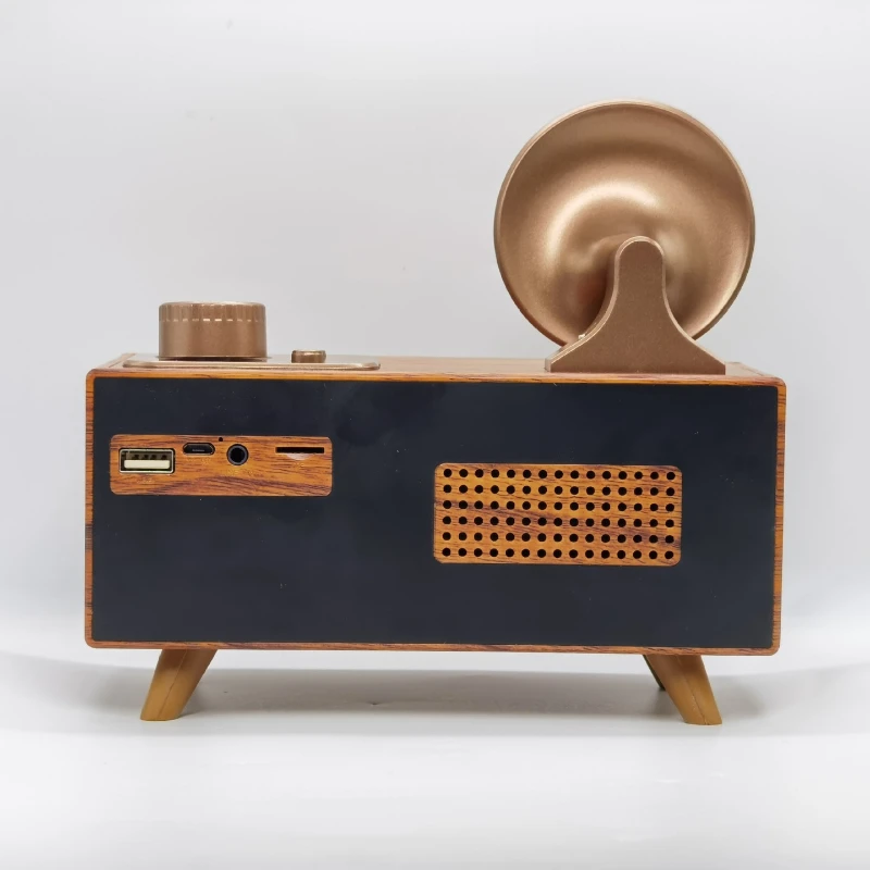 Bluetooth-колонка с двойным динамиком под дерево