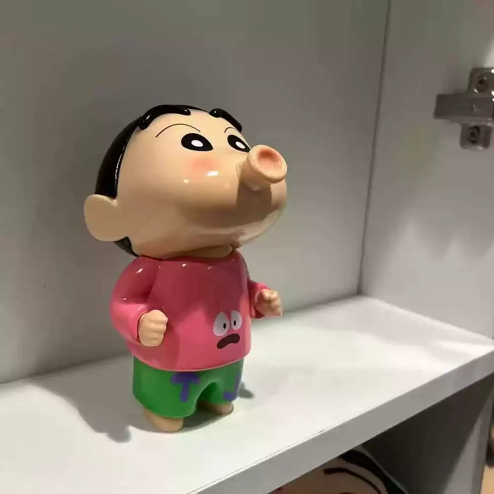 Crayon glissant Shin Chan édition Q, figurine d'action, éléphant avec de longues figurines de l'Antarctique, modèle de collection, beurre, voiture, ornement, cadeaux, 23cm