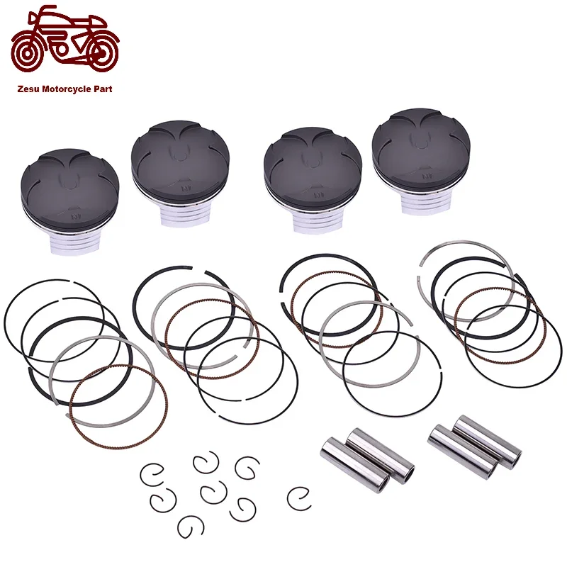 67mm 67.25mm 67.5mm 67.75mm 68mm STD +25 +50 +75 +100 Piston and Ring Kit For Honda CBR600RA AC 2019-2020 CBR600RR AC 2019-2020