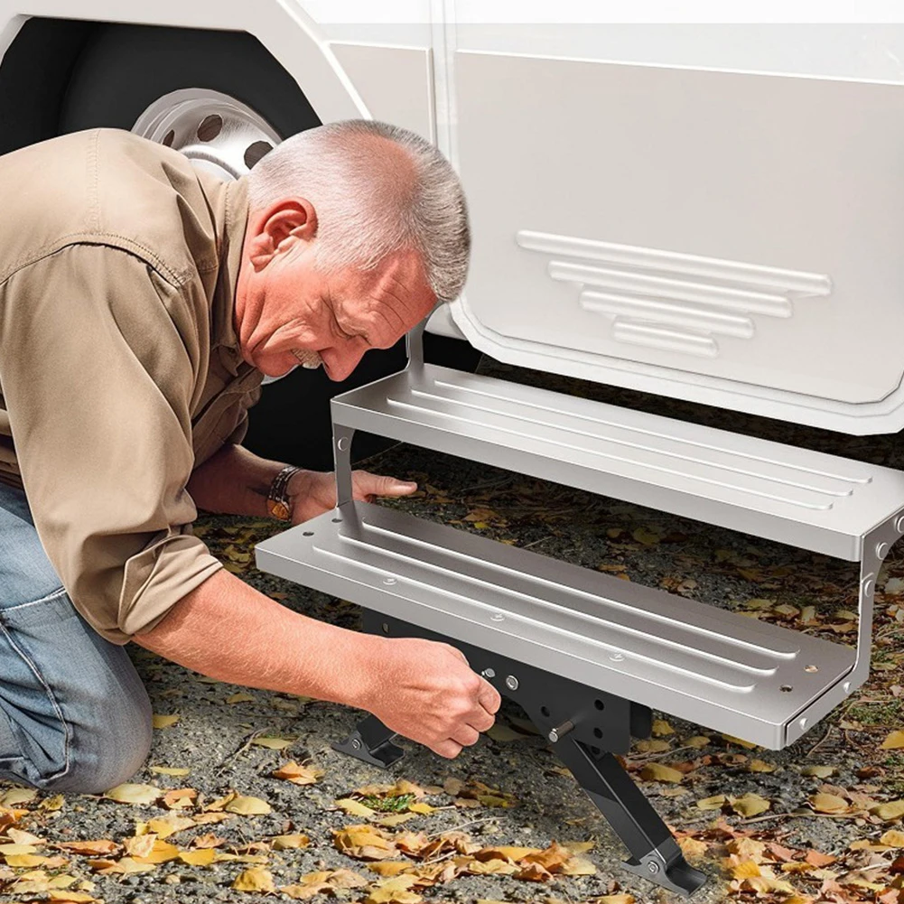 

Heavy Duty RV Support Legs Anti-Slip Adjustable Pedal Bracket Multi-Purpose Step Board Support Bracket Camping Car Accessory