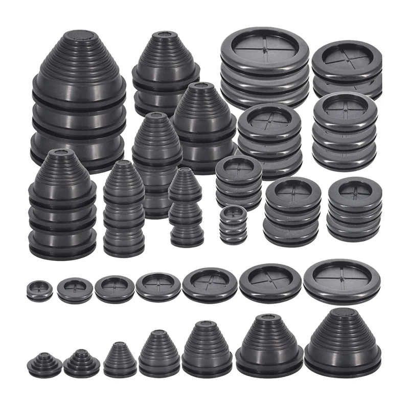 ABSE-Rubber Grommets Wire Protection,Closed Rubber Grommet,Firewall Solid Closed Hole,Firewall Plug Grommet Synthetic Wire