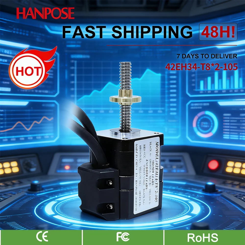 

NEMA17 Шаговый двигатель с замкнутым контуром 42ET34-T8X2-300MM Винтовой двигатель 2A 0.3N.M и CL42 Драйвер для 3D-аксессуаров для медицинских машин