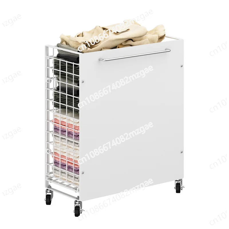 Simple portable yoga mat sports equipment storage basket with handle, large-capacity bathroom dirty clothes basket