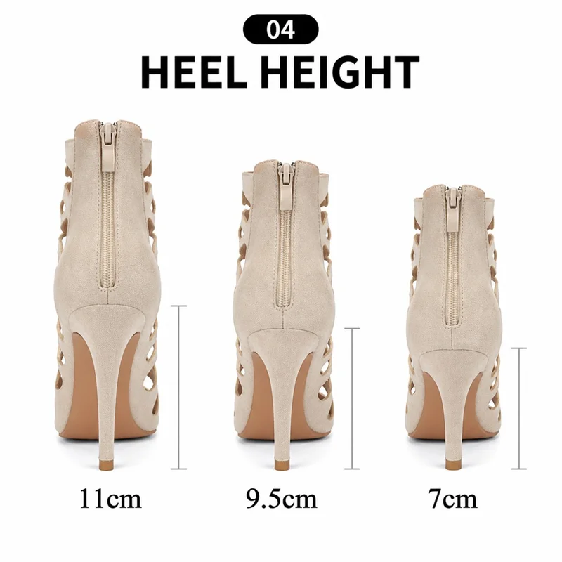 Ladies Women Fashion Dance Shoes Lace-up Ankle Boots Stiletto Heels Jazz Party Ballroom Pole Stage Leather Sexy Party Shoes