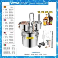 VEVOR 12L 20L 30L 50L Alcohol Brewing Distiller DIY Moonshine Apparatus Stainless Steel Still Whisky Beer Brandy Home Appliance