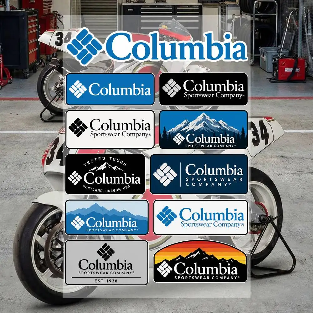 C-olumbia- Waterproof Vinyl Stickers for Car Motorcycle Bike Skateboard Laptop Bottle Phone