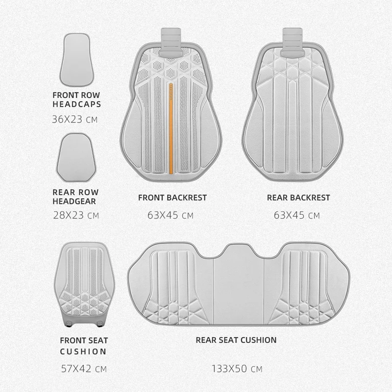 Set di fodere per cuscino per seggiolino Auto universale tappetini bianchi anteriori cuscino per schienale posteriore per sedia automatica per conducente 95% berlina traspirante quattro stagioni