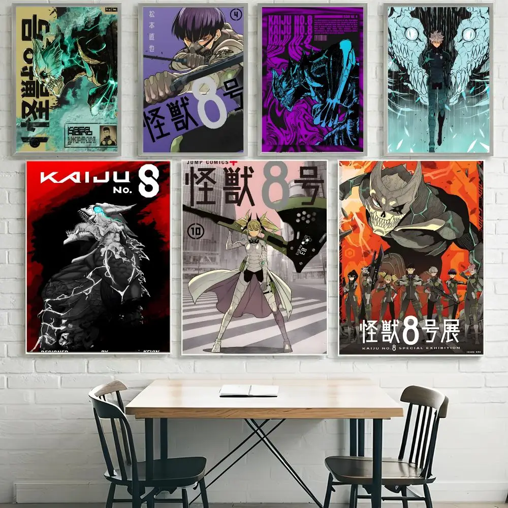 K-Kaiju No. 8 ANIME Poster HD Waterproof Self-Adhesive Wall 