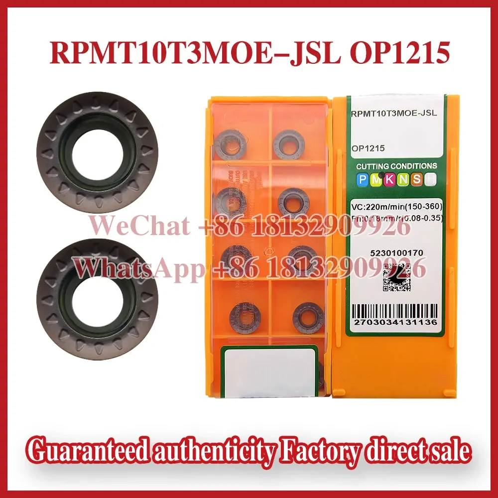 100% Original RPMT08T2MO RPMT08T2MOE-JSL RPMT1003MOE-JSL RPMT10T3MOE-JSL OP1215 OP1315 OP2202 OP1325 herramienta de corte CNC