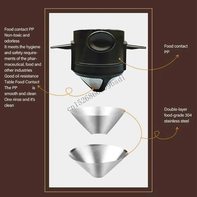 

11UA Portable Coffee Filter складной дизайн, действуя для похода по кемпинге.