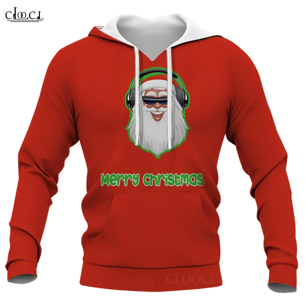 Cloocl feminino moletom com capuz gráfico 3d boneco de neve natal impresso moletom com capuz masculino pullovers casual feminino trajes de natal