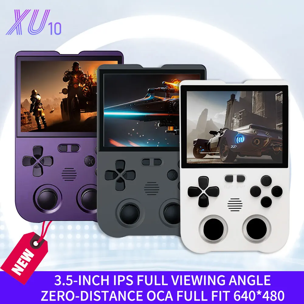 

XU10 Portable Handheld Game Console 3.5 Inch IPS Screen Retro Game Player 3000mAh Linux System Video Game Consoles 64G 128G 256G