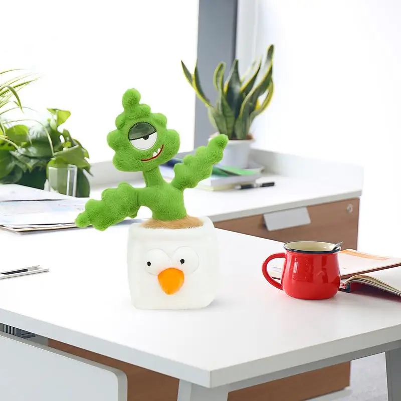 Vaso de plantas plushies dos desenhos animados mesa planta de pelúcia árvore macia vaso recheado huggable planta animais de pelúcia decorativos para