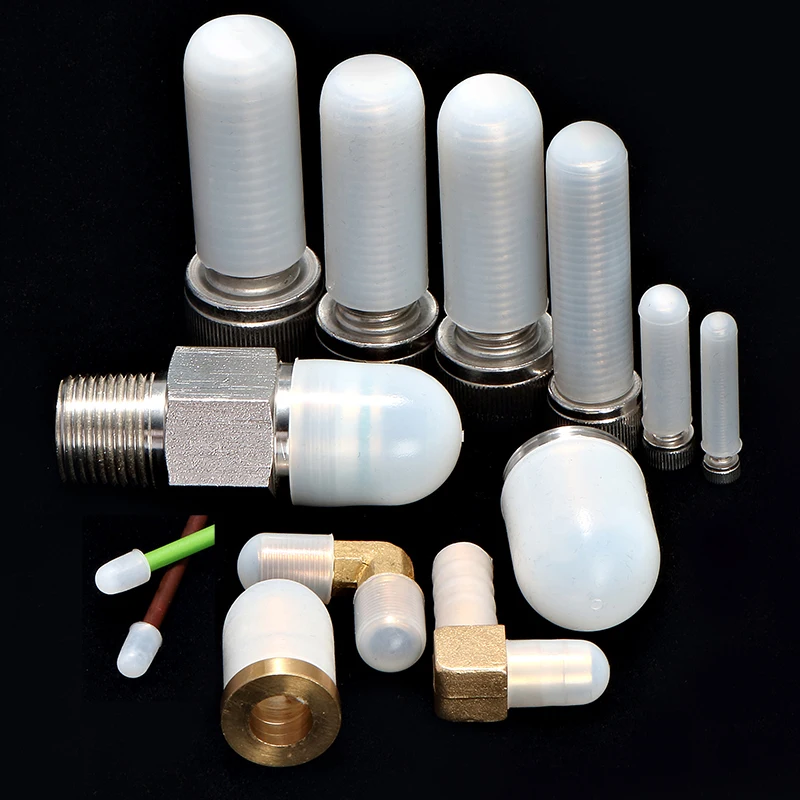 Silicone Sleeve Cap Cover High Temperature Thermostability Rubber Screw Thread Plugs Lid Protection Cataphoresis Caps Sealing