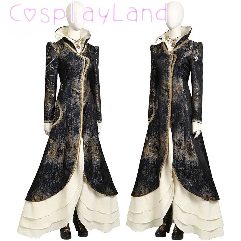 

Witch Madame Morrible Cosplay Costume Women Outfit Christmas New Year Fancy Dress Custom Size Gorgeous Coat with Accessories