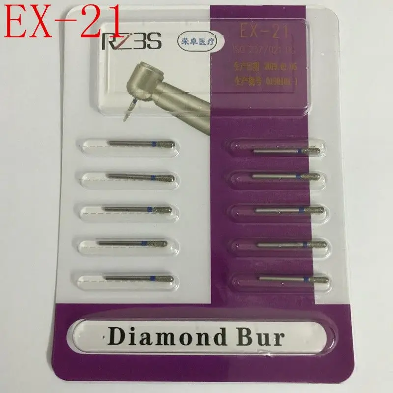 Dental Tools EX Series Hulu Skewer Stick Cone Shaped High-speed Diamond Sand Lathe Needle Preparation Occlusal Surface EX-21EF