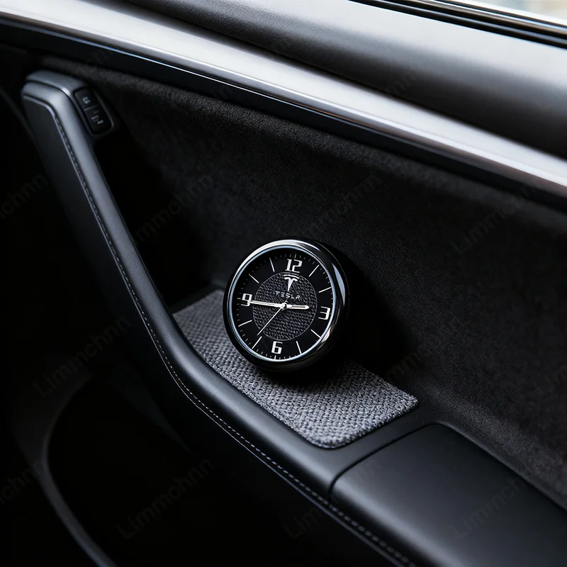 

Car Logo Clock Digital Watch Mechanics Quartz Clocks For Tesla Model 3 Model S Model X Model Y Roadster SpaceX Car Sticker