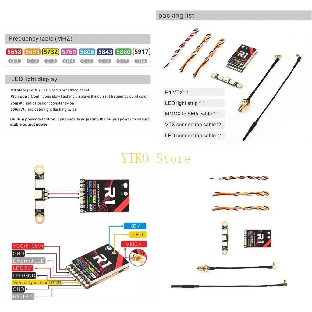 k32c-fpv-flight-video-board-with-58ghz-sending-6-36v-input-8ch-output-25mw-200mw-power-button-light-support-and-field