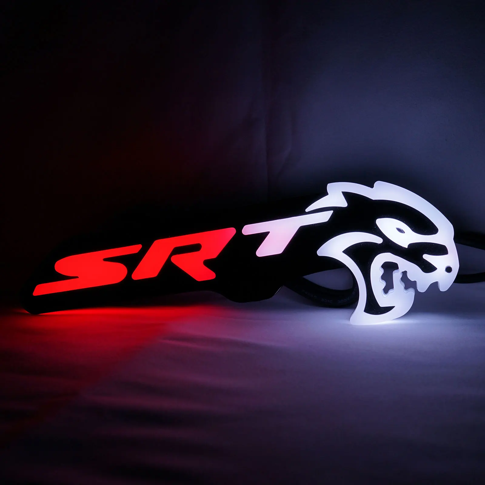 Lámpara de rejilla RGB dinámica multicolor, indicador de advertencia de peligro, luz de precaución intermitente, luces emblema para Hellcat SRT Dodge