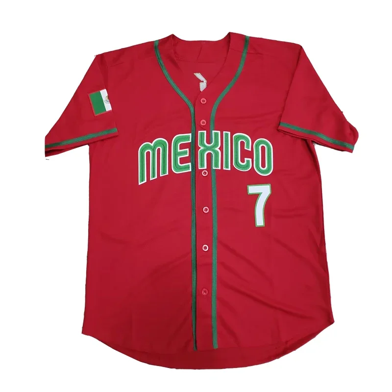 Baseball Jersey Mexico 7 URIAS 56 AROZARENA  Japan 16 OHTANI Sewing Embroidery Jerseys Sports Outdoor Red White 2023 World WBC