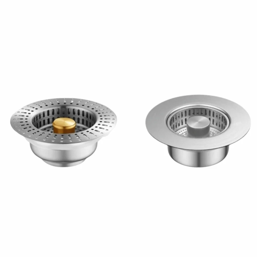 

Stainless Steel Kitchen Sink Drain Strainer Anti Clog with Basket Filter Pop Up Sink Stopper Jump Up Sink Filter Kitchen