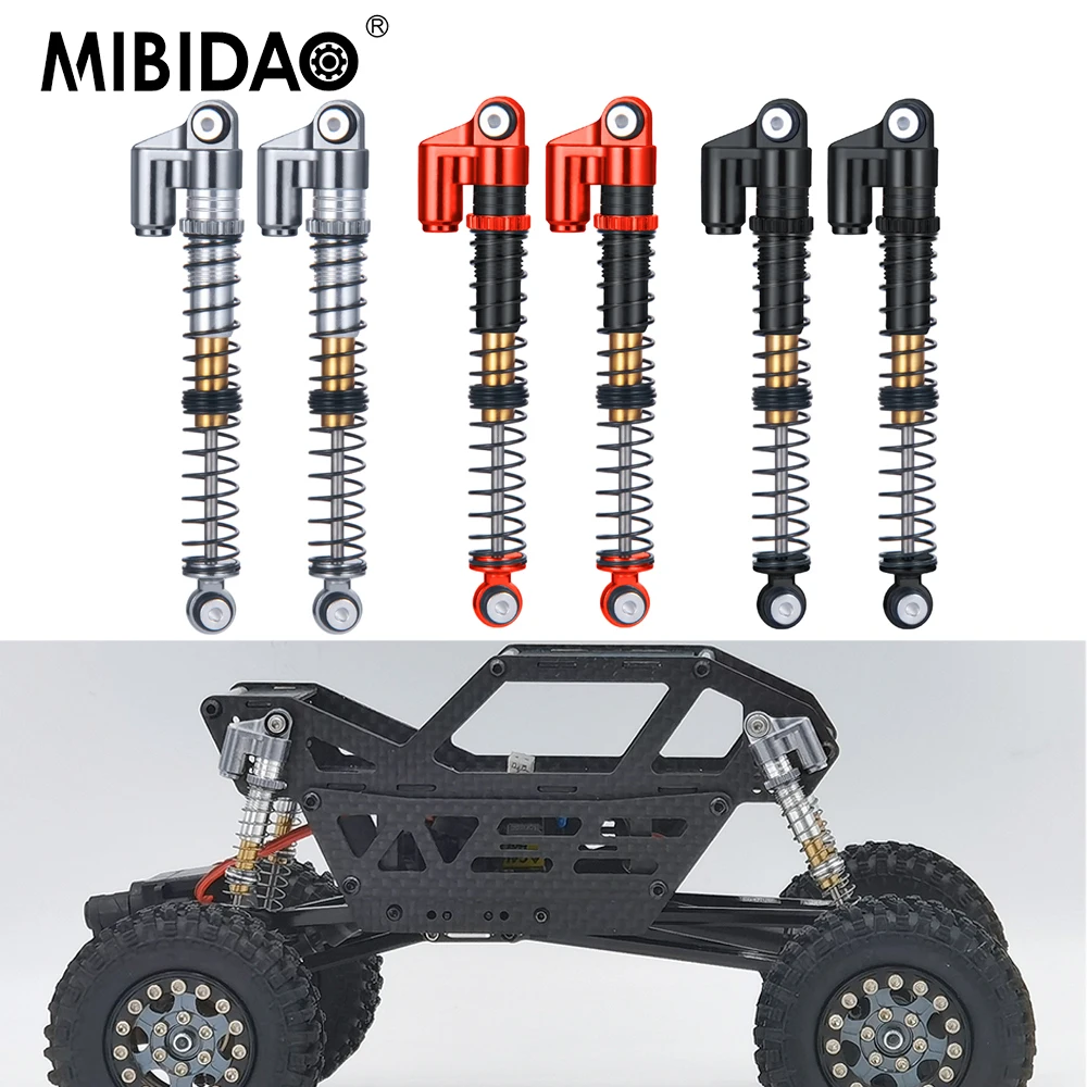 

MIBIDAO 4Pcs Aluminum Alloy 53mm Shock Absorber Damper for Axial SCX24 Deadbolt Chevrolet Wrangler Gladiator Bronco 1/24 RC Car