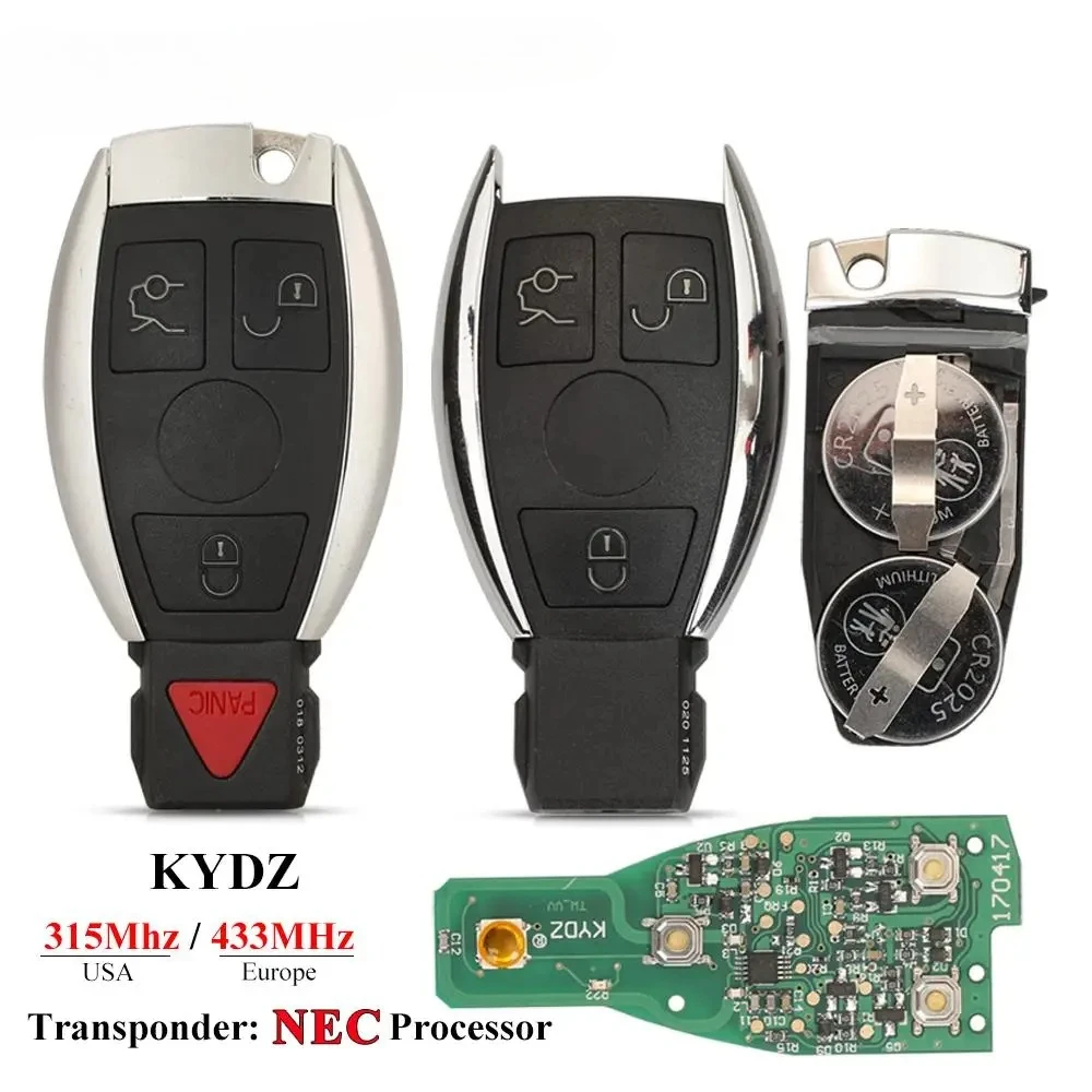 

NEC Remote Car Key Fob 315/433Mhz For Mercedes Benz C E S Class CLS W166 W169 W203 W204 W210 W211 W118 W171 W172 W220