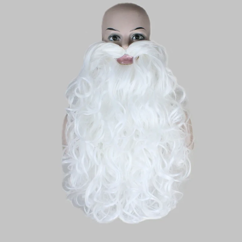 Erwachsenen-Weihnachtsmann-Maskerade, Weihnachtsfeier, Kostüm, blaues Outfit, roter Vater Frost, langes Gewand, Herren-Ded-Kostüm – Detail 5