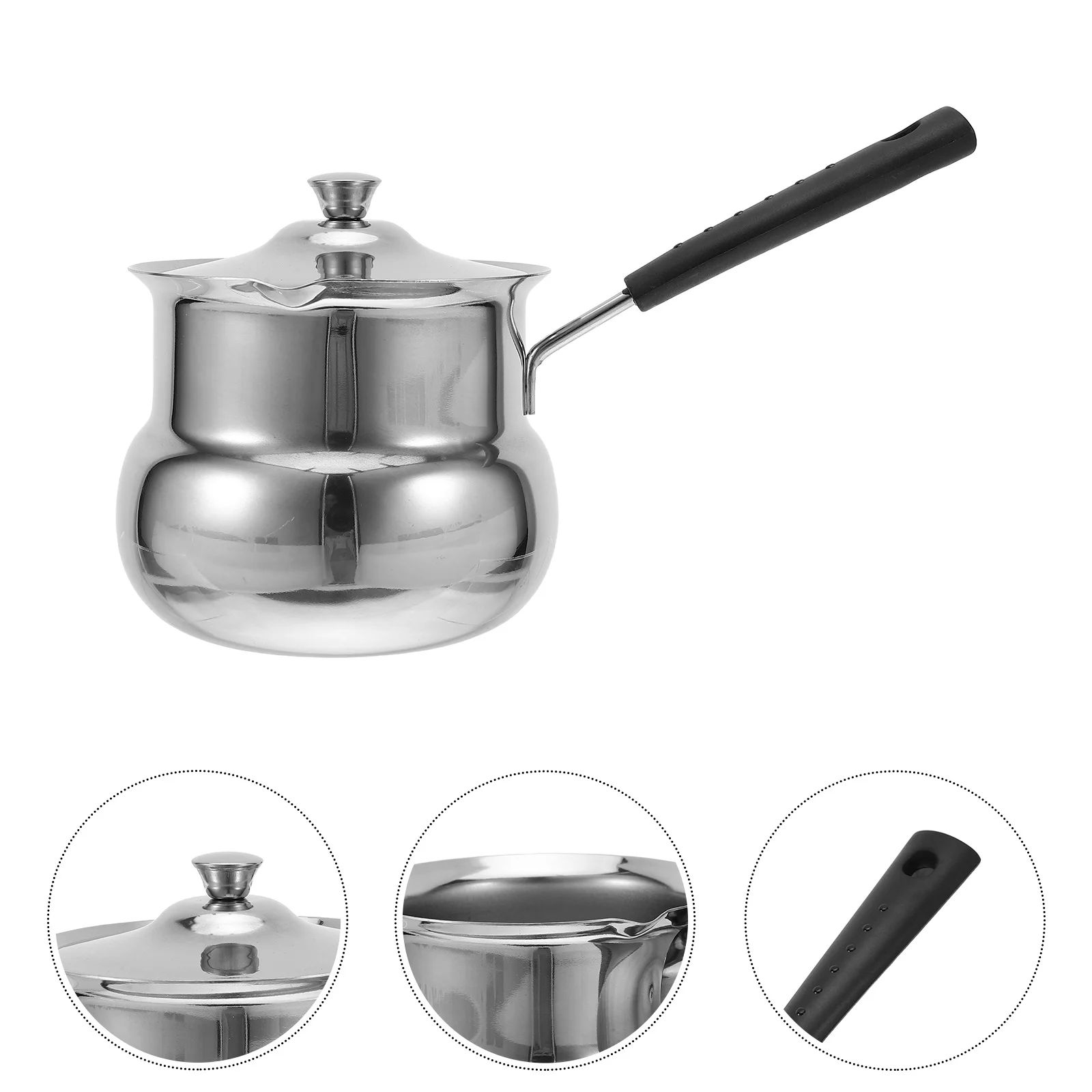 

Hand Drip Coffee Pot Stainless Steel Turkish Coffee Maker Stovetop Milk Warmer Butter Melting Kettle For Hot Chocolate Tea