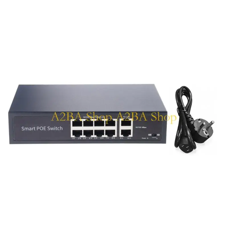 

A2BA 8 Port POE Switching Plug Play Installation Security Camera System Metal Housing