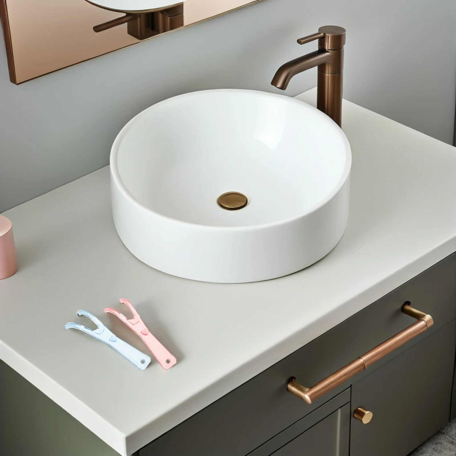 

2pcs Dental Floss Holders Dental Flosser Built-In Spool Flat Wire Dental Floss Replacement Racks (Pink + Blue)